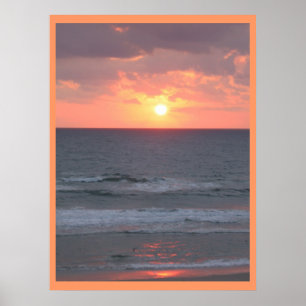 Sonnenaufgang am Strand Poster