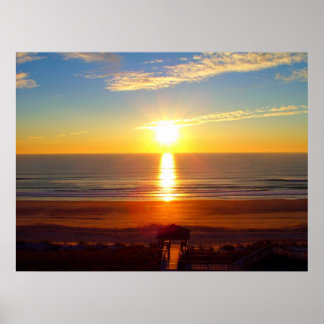 Sonnenaufgang am Strand von Wrightsville Poster