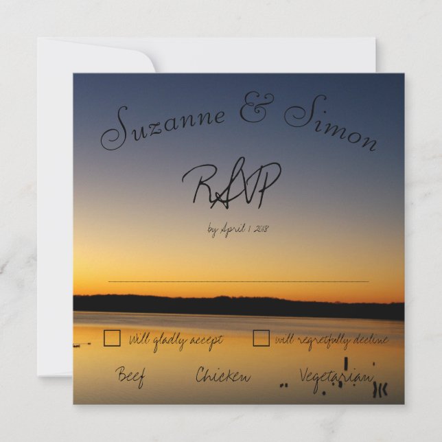 Sonnenaufgang am UAWG See Einladung (Vorderseite)