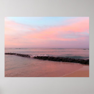 Sonnenaufgang am Waikiki-Strand Poster