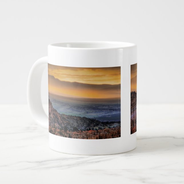 Sonnenaufgang an Bryce Schlucht Jumbo-Tasse (Vorderseite Links)