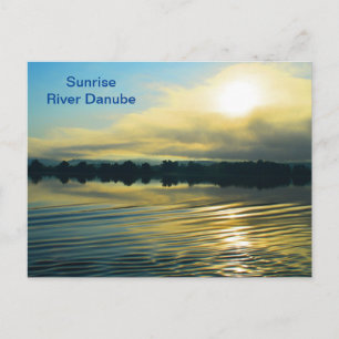 Sonnenaufgang an der Donau Postkarte