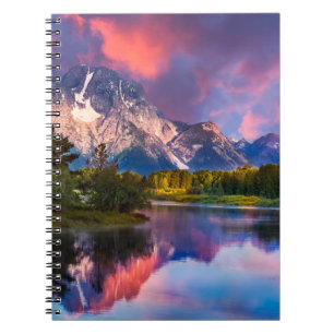 Sonnenaufgang an der Oxbow Bend Notizblock