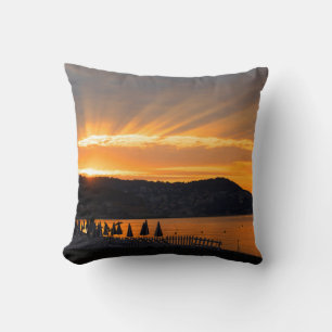 Sonnenaufgang an der Promenade des Anglais Kissen