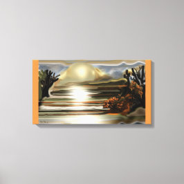 Sonnenaufgang an der Wüste Abstrakte Kunst im Südw Leinwanddruck