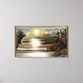 Sonnenaufgang an der Wüste Abstrakte Kunst im Südw Leinwanddruck