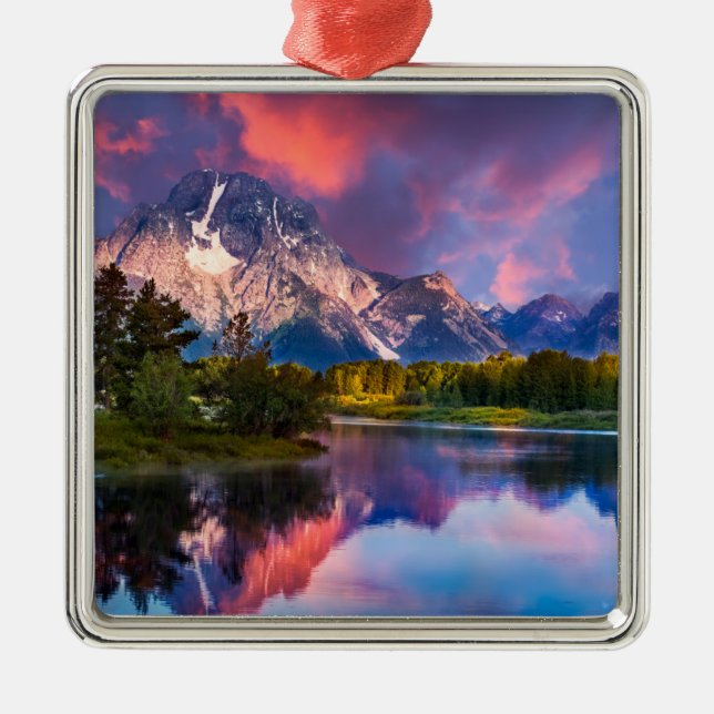 Sonnenaufgang an Oxbow Biegung Ornament Aus Metall (Vorne)