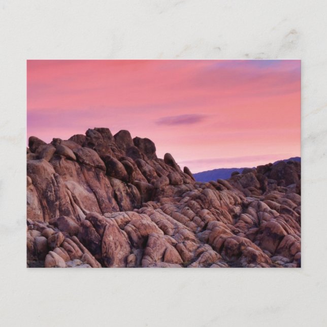Sonnenaufgang auf Alabama Hills Postkarte (Vorderseite)