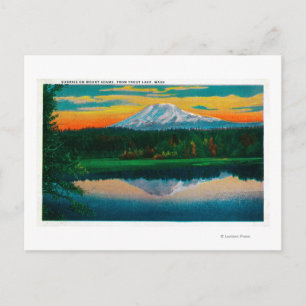 Sonnenaufgang auf dem Berg Adams vom Foreut Lake, Postkarte