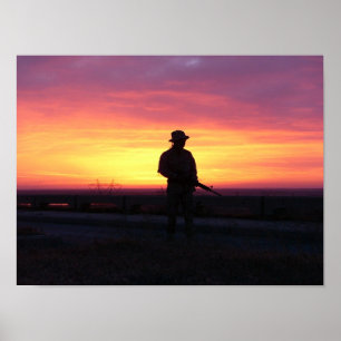 Sonnenaufgang auf dem Euphrat Poster