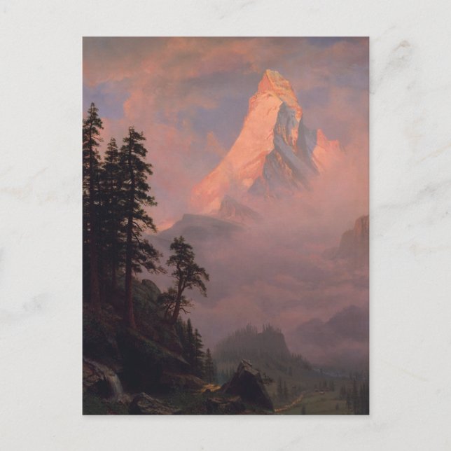 Sonnenaufgang auf dem Matterhorn Postkarte (Vorderseite)