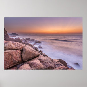 Sonnenaufgang auf dem Strand Guarda tun Embau Poster
