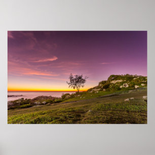 Sonnenaufgang auf dem Strand in Florianopolis Poster