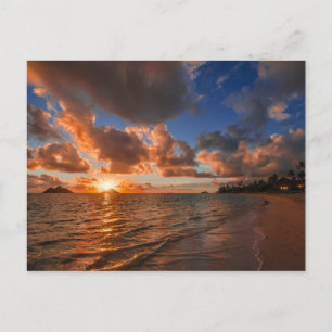 Sonnenaufgang auf der Insel Mokulua Postkarte
