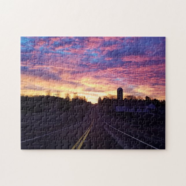 Sonnenaufgang auf der Straße (Horizontal)