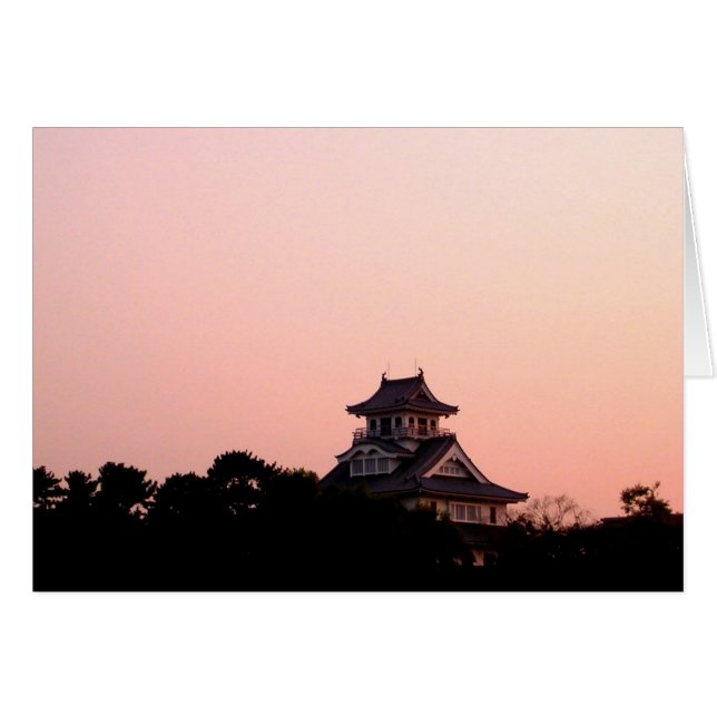 Sonnenaufgang auf Schloss Nagahama (Vorderseite (Horizontal))