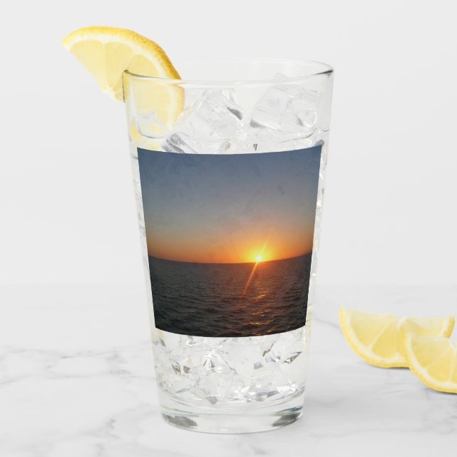 Sonnenaufgang auf Sea III Ocean Horizon Seascape Glas (Vorderseite Ice)