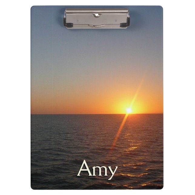 Sonnenaufgang auf Sea III Ocean Horizon Seascape Klemmbrett (Vorderseite)