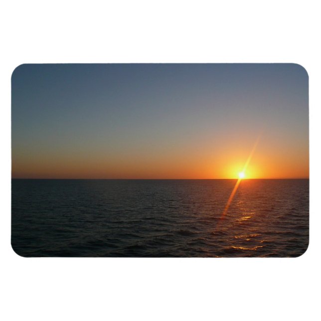 Sonnenaufgang auf Sea III Ocean Horizon Seascape Magnet (Horizontal)