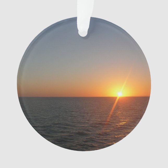 Sonnenaufgang auf Sea III Ocean Horizon Seascape Ornament (Vorderseite)