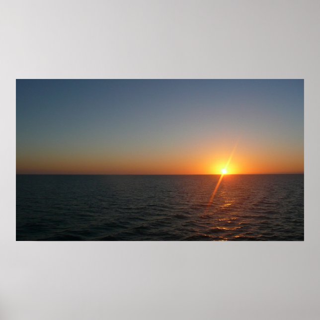 Sonnenaufgang auf Sea III Ocean Horizon Seascape Poster (Vorne)