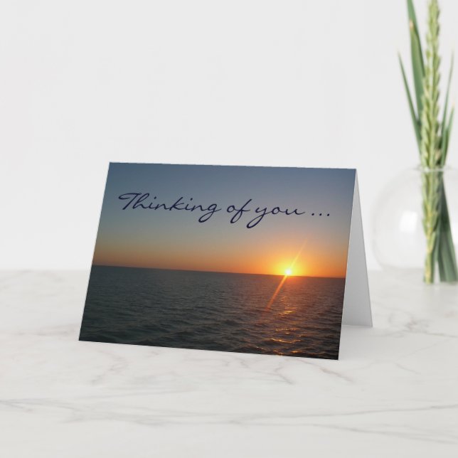Sonnenaufgang auf See "Denken Sie an Sie" Karte (Vorderseite)
