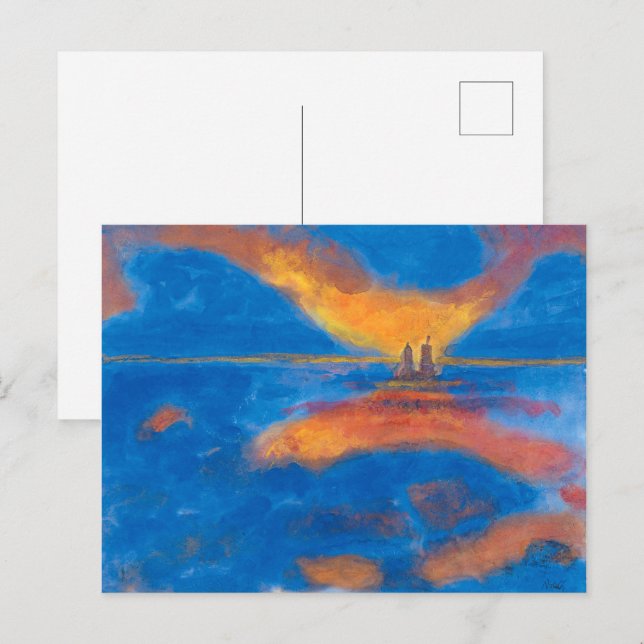 Sonnenaufgang auf See | Emil Nolde | Postkarte (Vorne/Hinten)