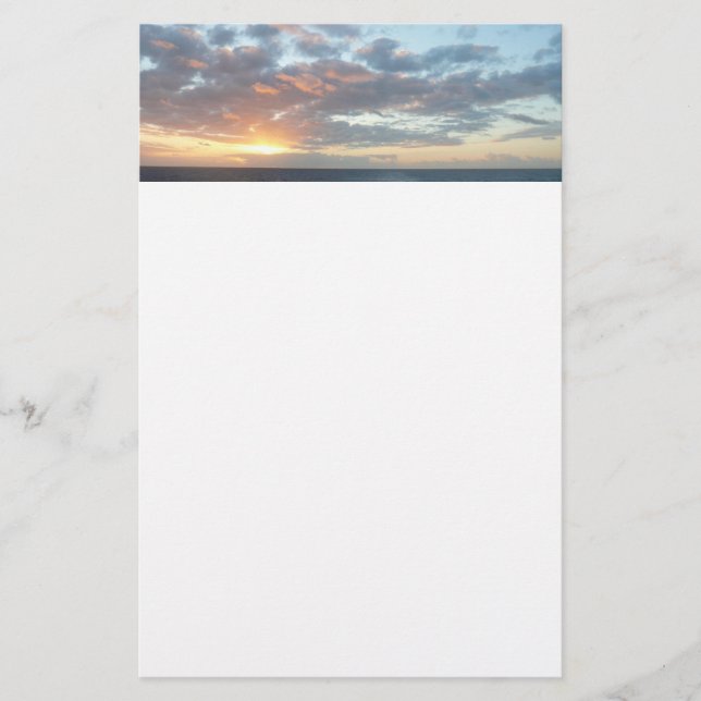 Sonnenaufgang auf See I Pastel Seascape Briefpapier (Vorderseite)