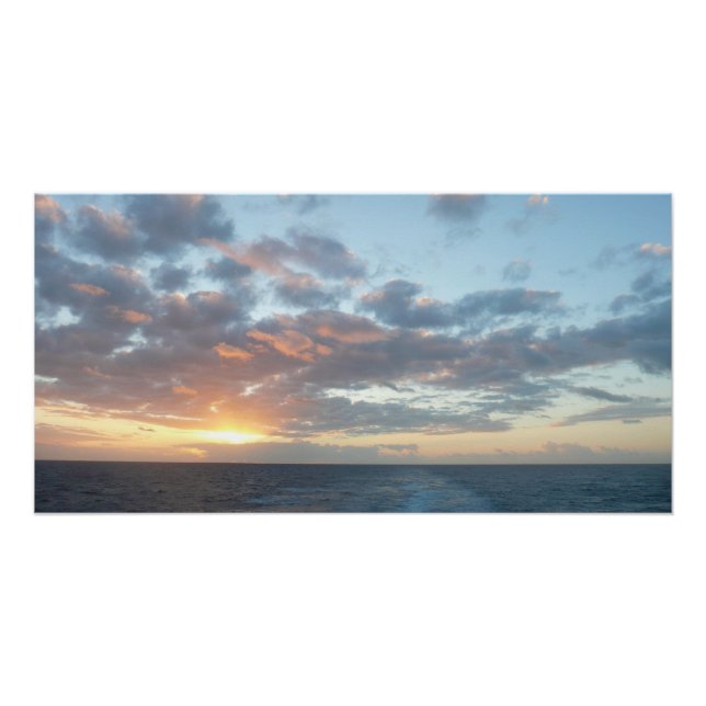 Sonnenaufgang auf See I Pastel Seascape Poster (Vorderseite)