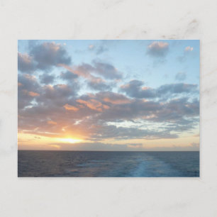 Sonnenaufgang auf See I Pastel Seascape Postkarte
