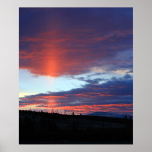 Sonnenaufgang auf Swan Lake Flat Poster