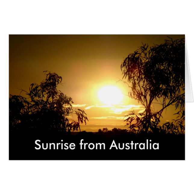 Sonnenaufgang aus Australien (Vorderseite (Horizontal))