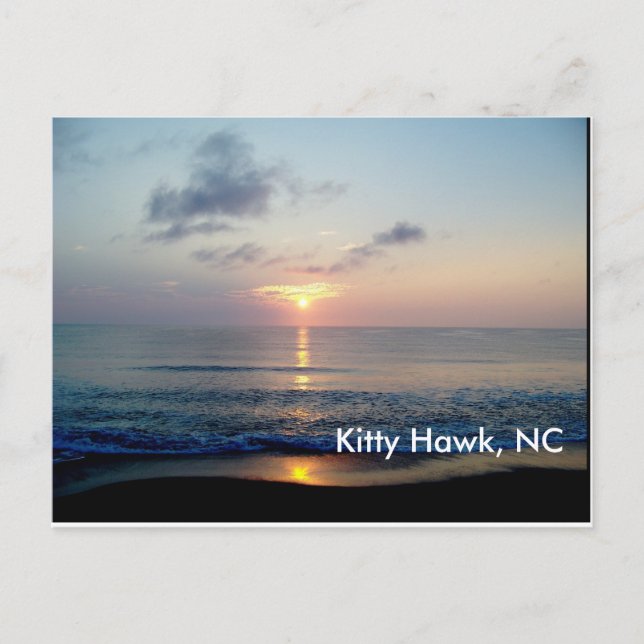 Sonnenaufgang bei Kitty Hawk Postkarte (Vorderseite)