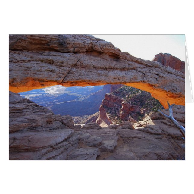 Sonnenaufgang bei Mesa Arch Utah Card (Vorderseite (Horizontal))