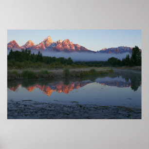 Sonnenaufgang bei Schwabacker Landung bei Grand Te Poster