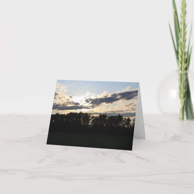 Sonnenaufgang-Blindbemerkungskarte Karte (Vorderseite)