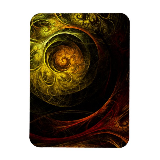 Sonnenaufgang Blumenrot Abstrakt Art Premium Magaz Magnet (Vertikal)