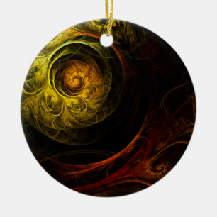 Sonnenaufgang Blumenroter Abstrakter Kunstkreislau Keramik Ornament