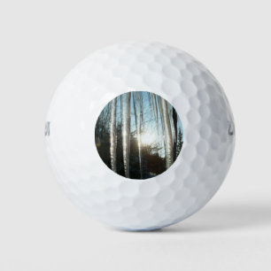 Sonnenaufgang durch Eiskeln Winternaturfotografie Golfball
