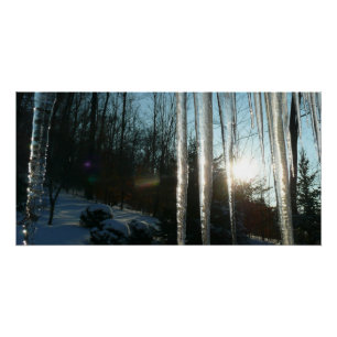 Sonnenaufgang durch Eiskeln Winternaturfotografie Poster