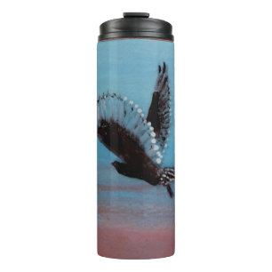 Sonnenaufgang-Eulen-Fliegen-Vogel Thermosbecher