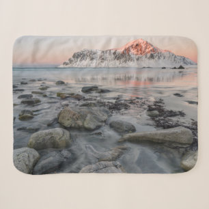 Sonnenaufgang Flakstad und Skagsanden Strand Sherpadecke