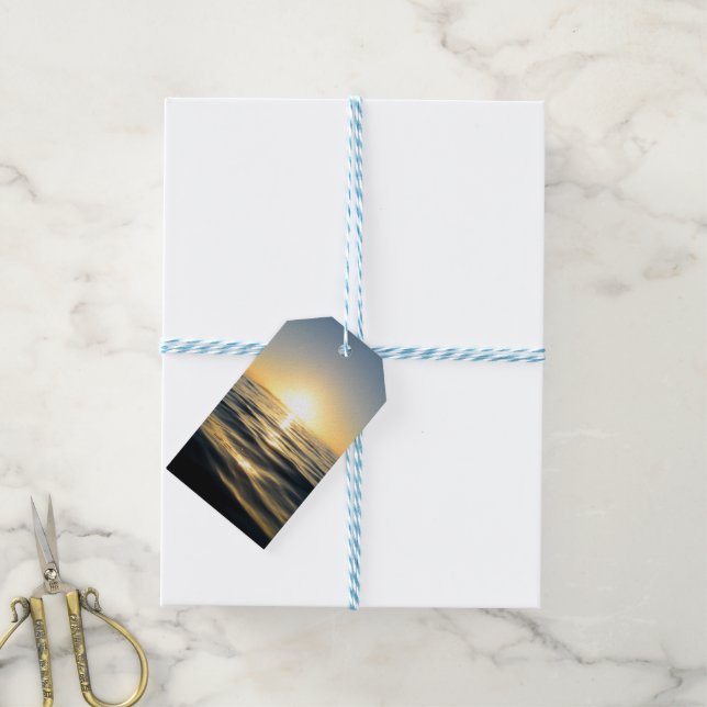 Sonnenaufgang-Foto Geschenkanhänger (Mit Garn)