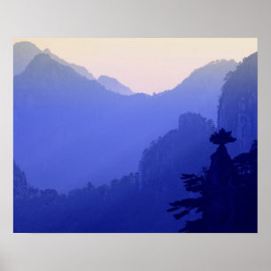 Sonnenaufgang, Gelber Berg, Huangshan, China Poster