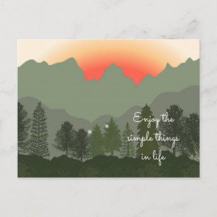Sonnenaufgang Genieße die einfachen Dinge Postkarte