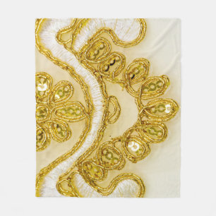 Sonnenaufgang: Golden Lace Elegante Fleecedecke
