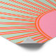 Sonnenaufgang Grün und Rosa Abstrakt Retro-Sonnens Poster (Ecke)