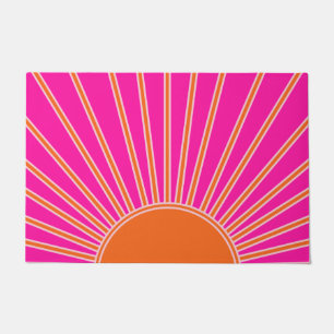 Sonnenaufgang Heiß rosa und orange Preppy Sonnensc Fußmatte