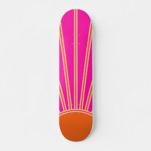 Sonnenaufgang Heiß rosa und orange Preppy Sonnensc Skateboard