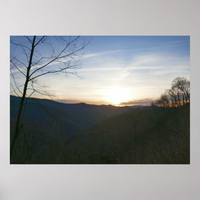 Sonnenaufgang im Smoky-Gebirge Poster (Vorne)